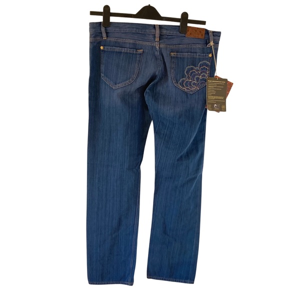 Sharkah Chakra Ladies Orcha blue Jeans - 9ct Gold Stud W32 L30- BNWT - Picture 3 of 17